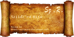 Szilárd Rita névjegykártya